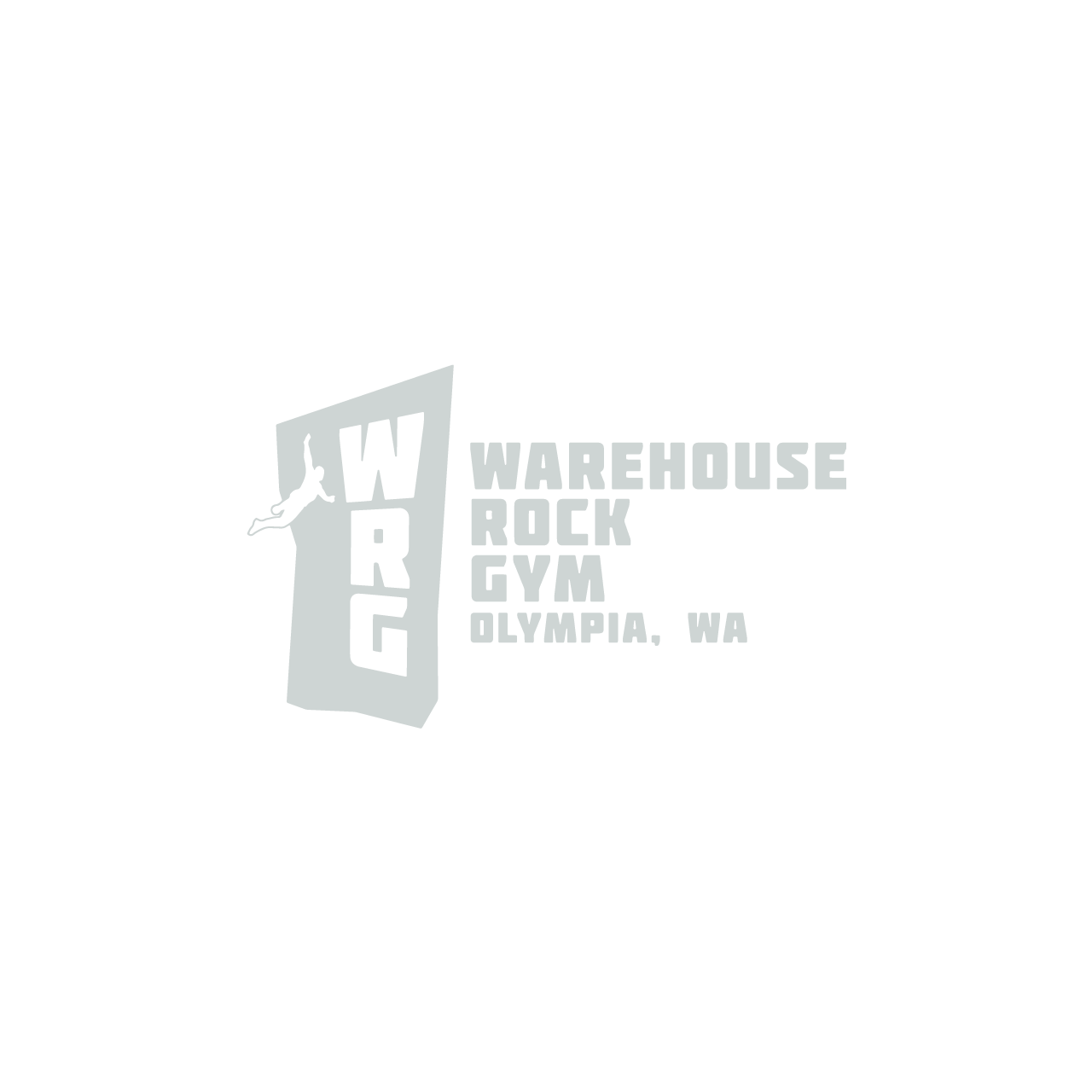 Warehouse Rock Gym industrial-style logo and athletic identity design