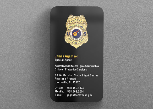 nasa federal law enforcement business card