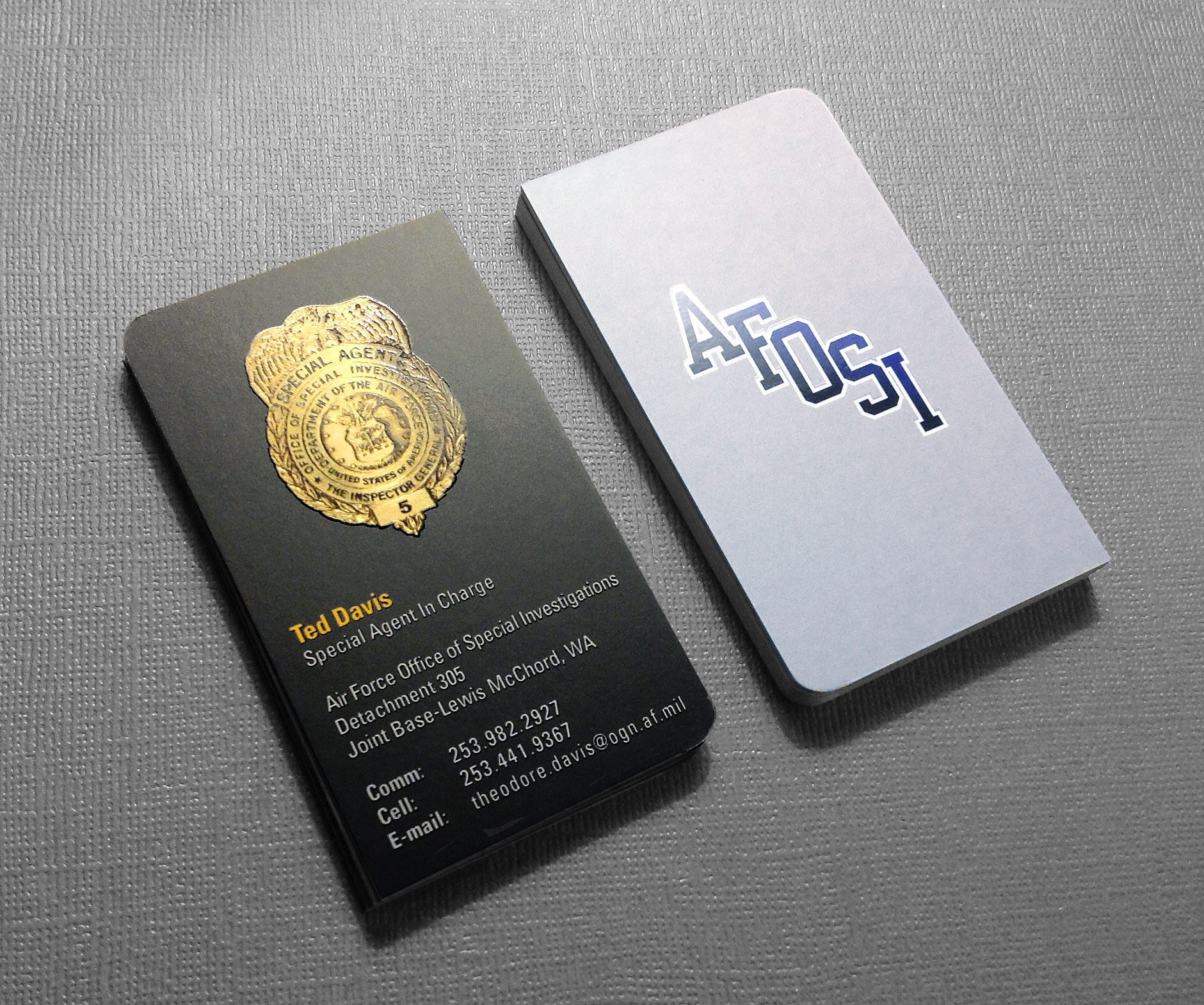Law Enforcement Business Card Design