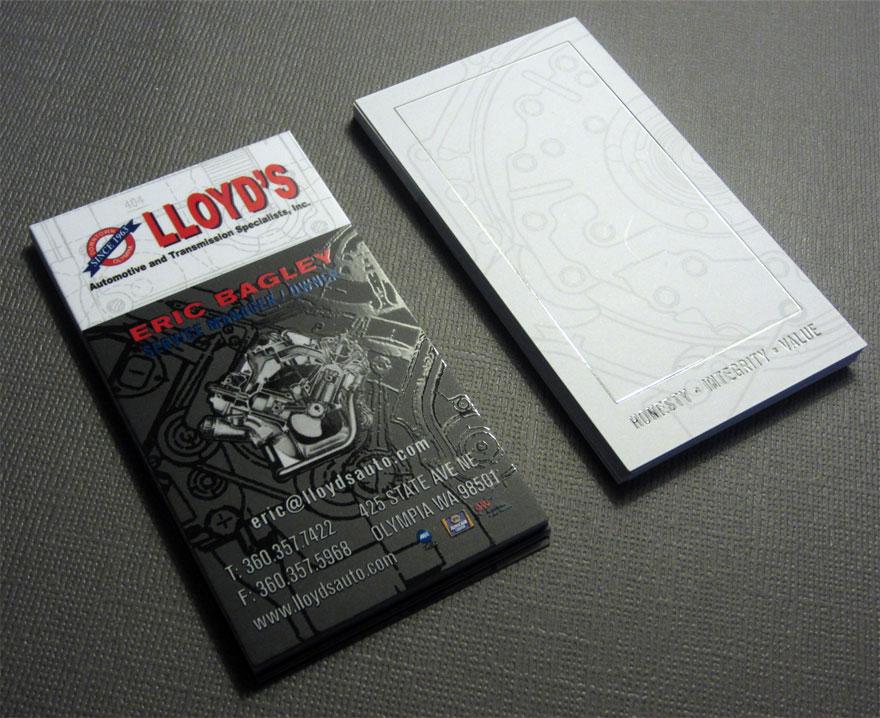 Lloyd's Automotive Business Card Design